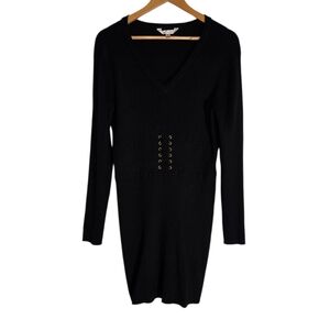 No Boundaries Black Ribbed Corset Sweater Dress – XXL (19)